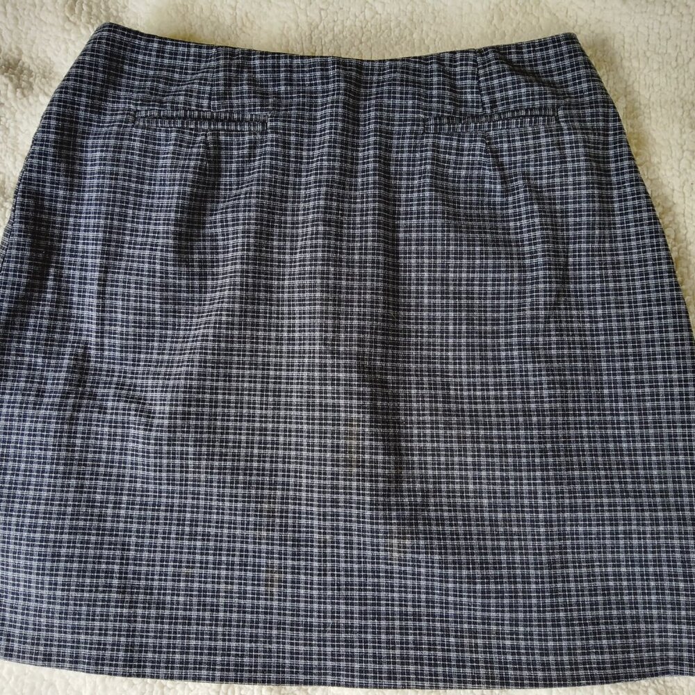 Talbots Plaid Stretch Pencil Mini Skirt Size 6